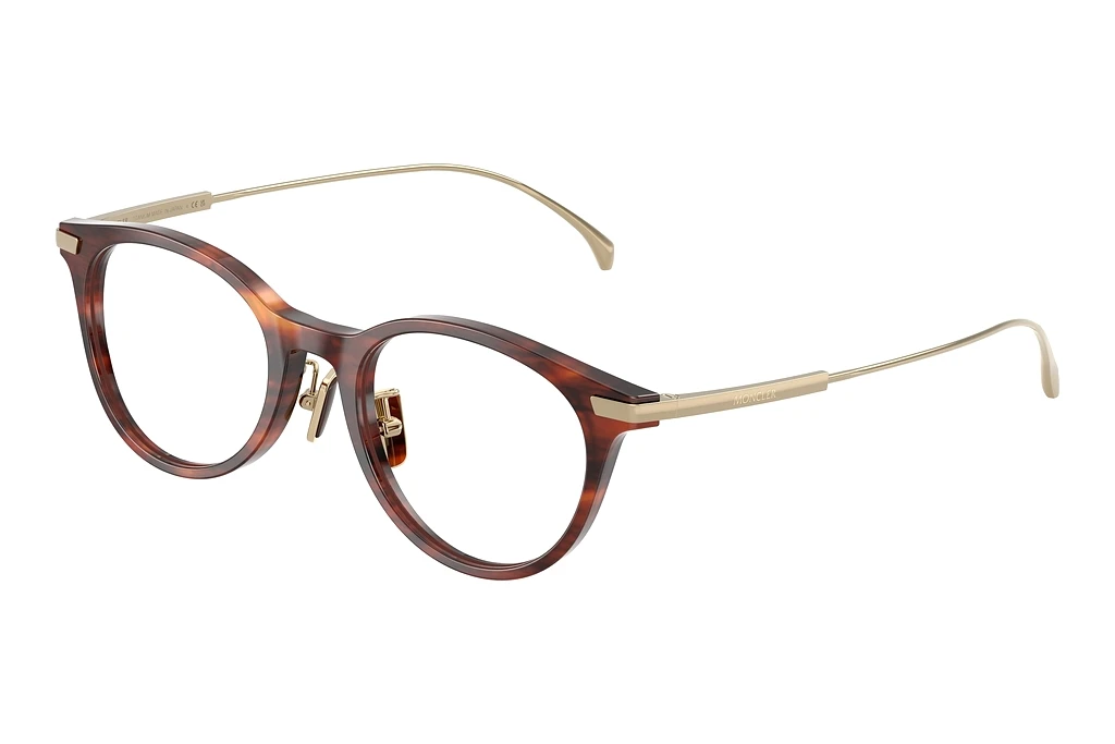 Moncler ME2022D 3034 Shiny Striped Brown Havana Moncler ME2022D 3034 Shiny Striped Brown Havana