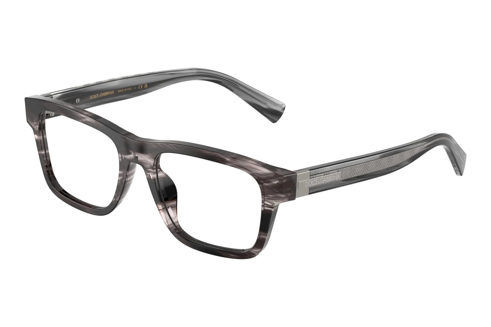 Dolce & Gabbana DG3446 3440 Striped Grey Dolce & Gabbana DG3446 3440 Striped Grey