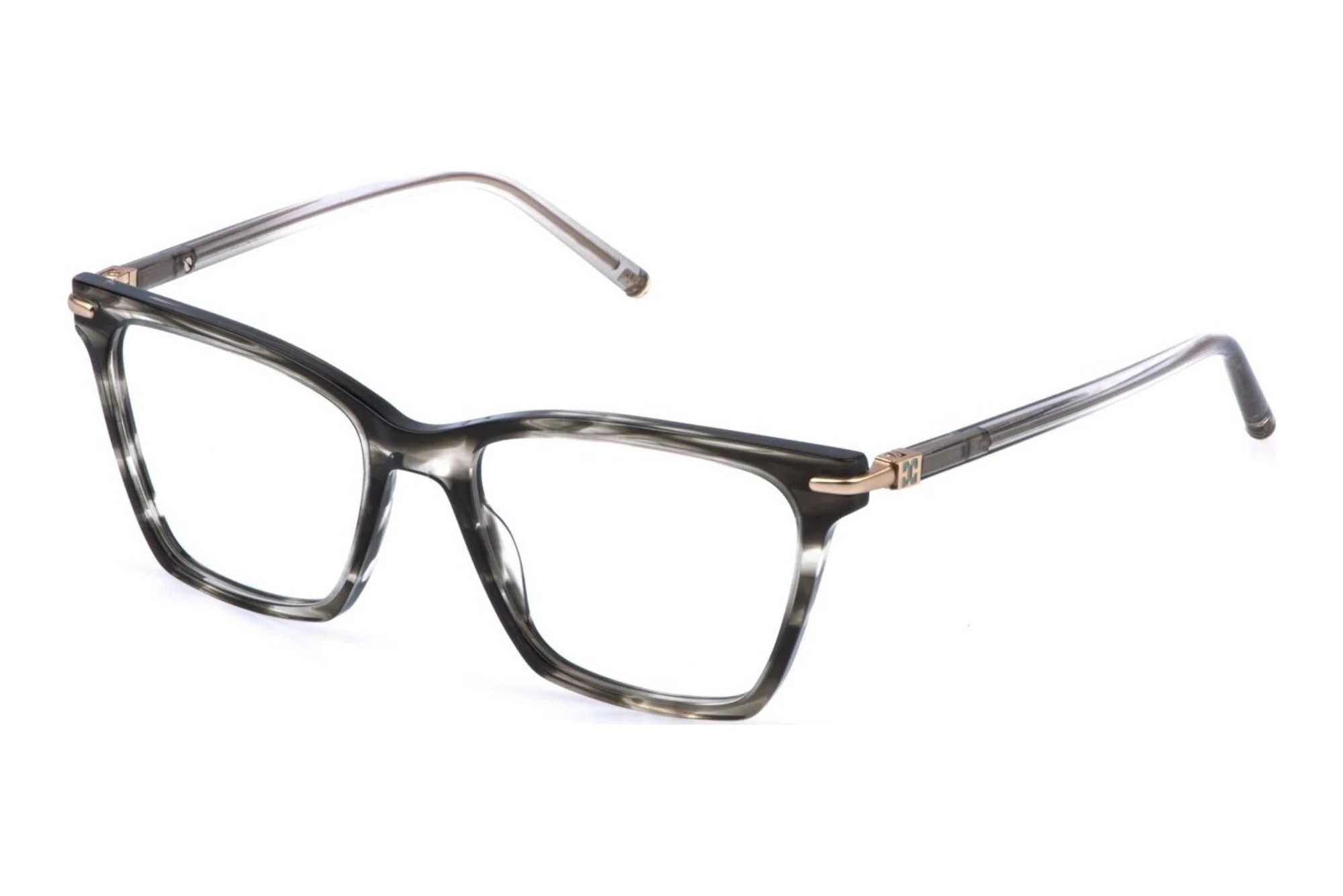 Escada VESF81 04AT SHINY STRIPED GREY HAVANA Escada VESF81 04AT SHINY STRIPED GREY HAVANA