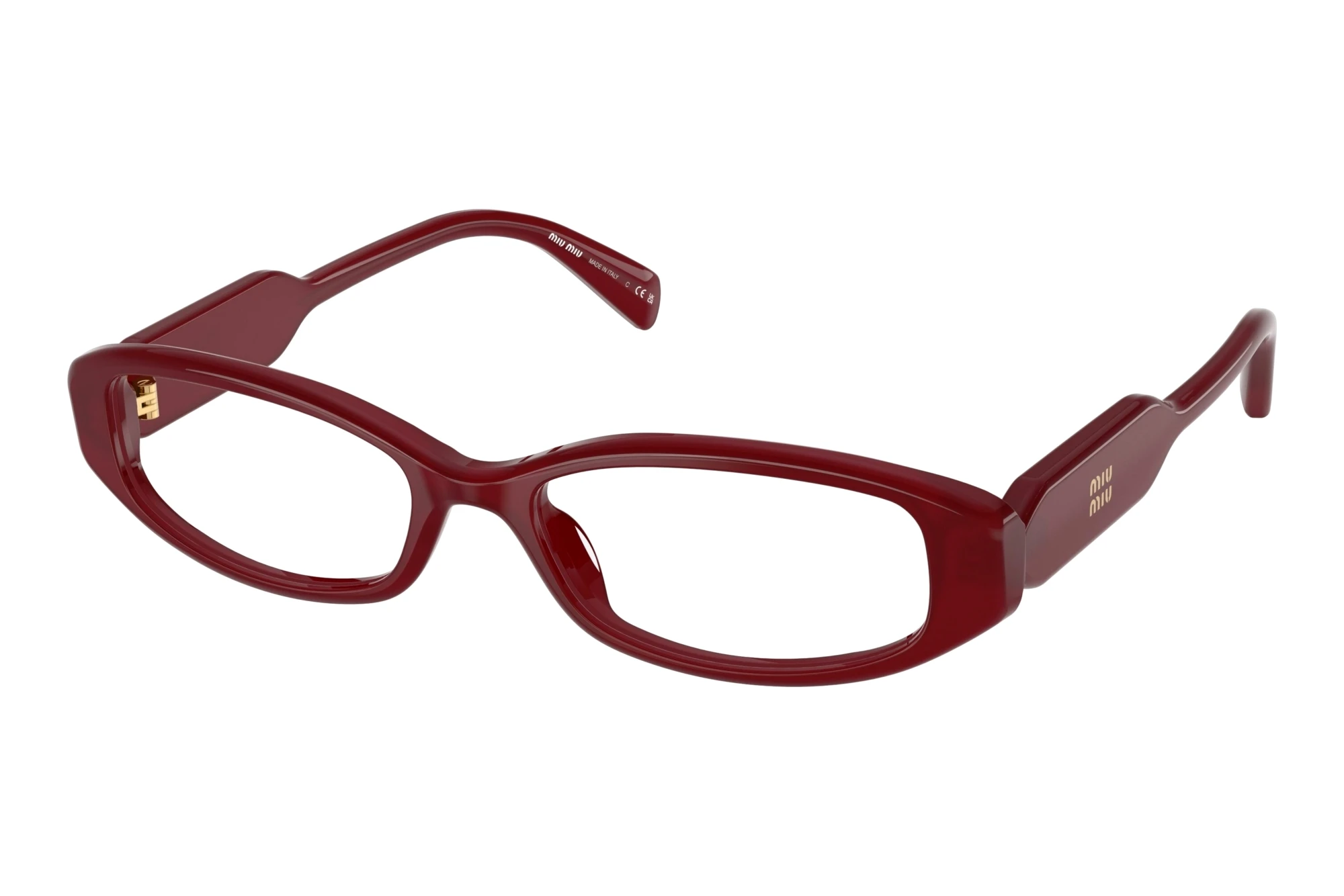 Miu Miu MU 06ZV 21I1O1 Opal Red Miu Miu MU 06ZV 21I1O1 Opal Red
