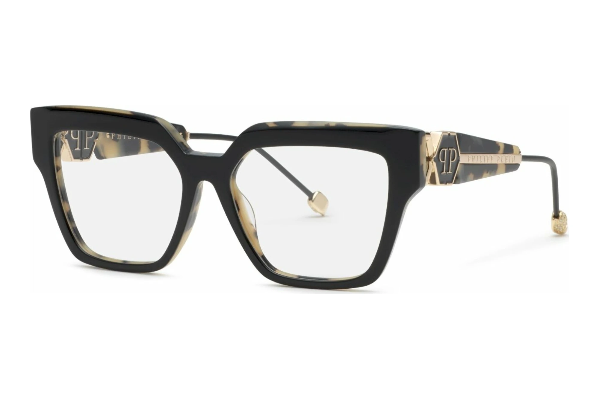 Philipp Plein VPP165S 09BA BLACK TOP+BLACK/WHITE HAVANA Philipp Plein VPP165S 09BA BLACK TOP+BLACK/WHITE HAVANA