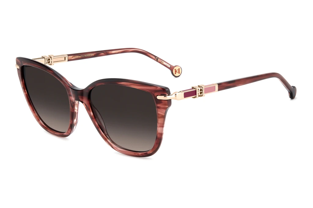 Carolina Herrera HER 0379/S 573/HA BROWN SHADEDRED HORN Carolina Herrera HER 0379/S 573/HA BROWN SHADEDRED HORN
