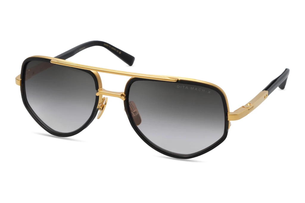 DITA DTS-463 01A GREY TO CLEAR GRADIENTBLACK GLASS - MATTE YELLOW GOLD DITA DTS-463 01A GREY TO CLEAR GRADIENTBLACK GLASS - MATTE YELLOW GOLD