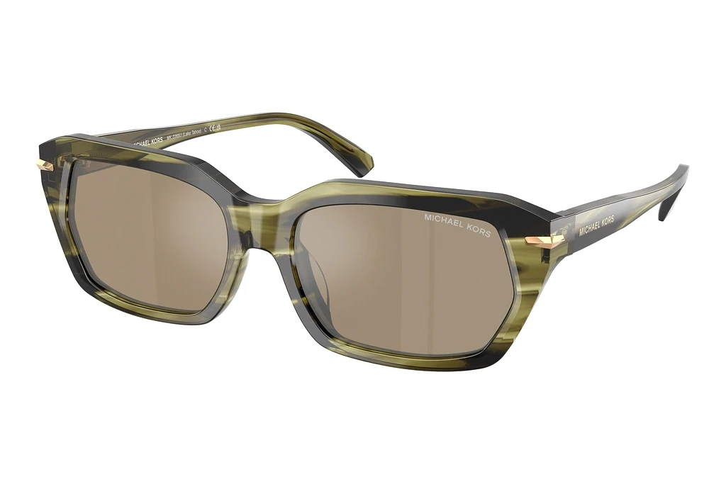 Michael Kors MK2265U 40407I Brown Silver MirrorOlive Horn Michael Kors MK2265U 40407I Brown Silver MirrorOlive Horn