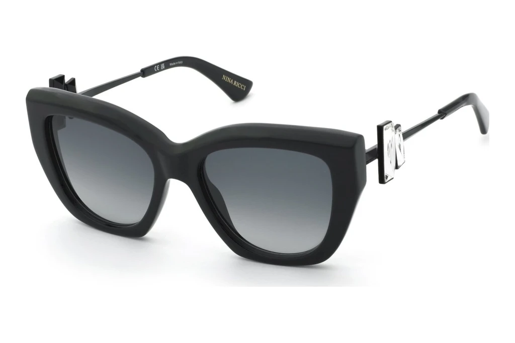 Nina Ricci SNR438S 700S SMOKE GRADIENT SMOKESHINY BLACK Nina Ricci SNR438S 700S SMOKE GRADIENT SMOKESHINY BLACK