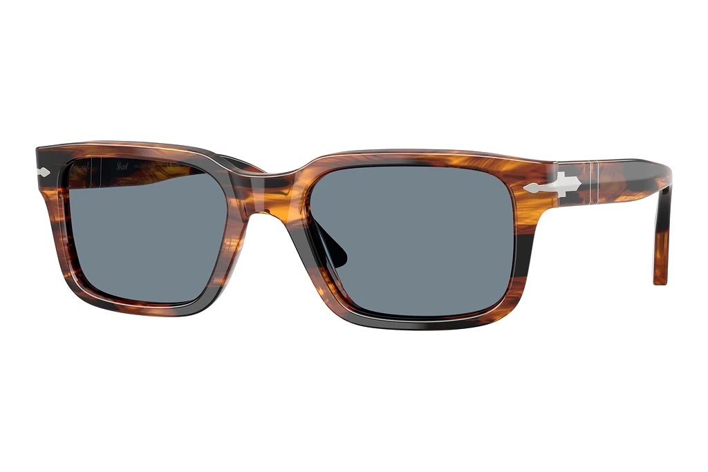 Persol PO3272S 123556 Light BlueStriped Black & Brown Persol PO3272S 123556 Light BlueStriped Black & Brown