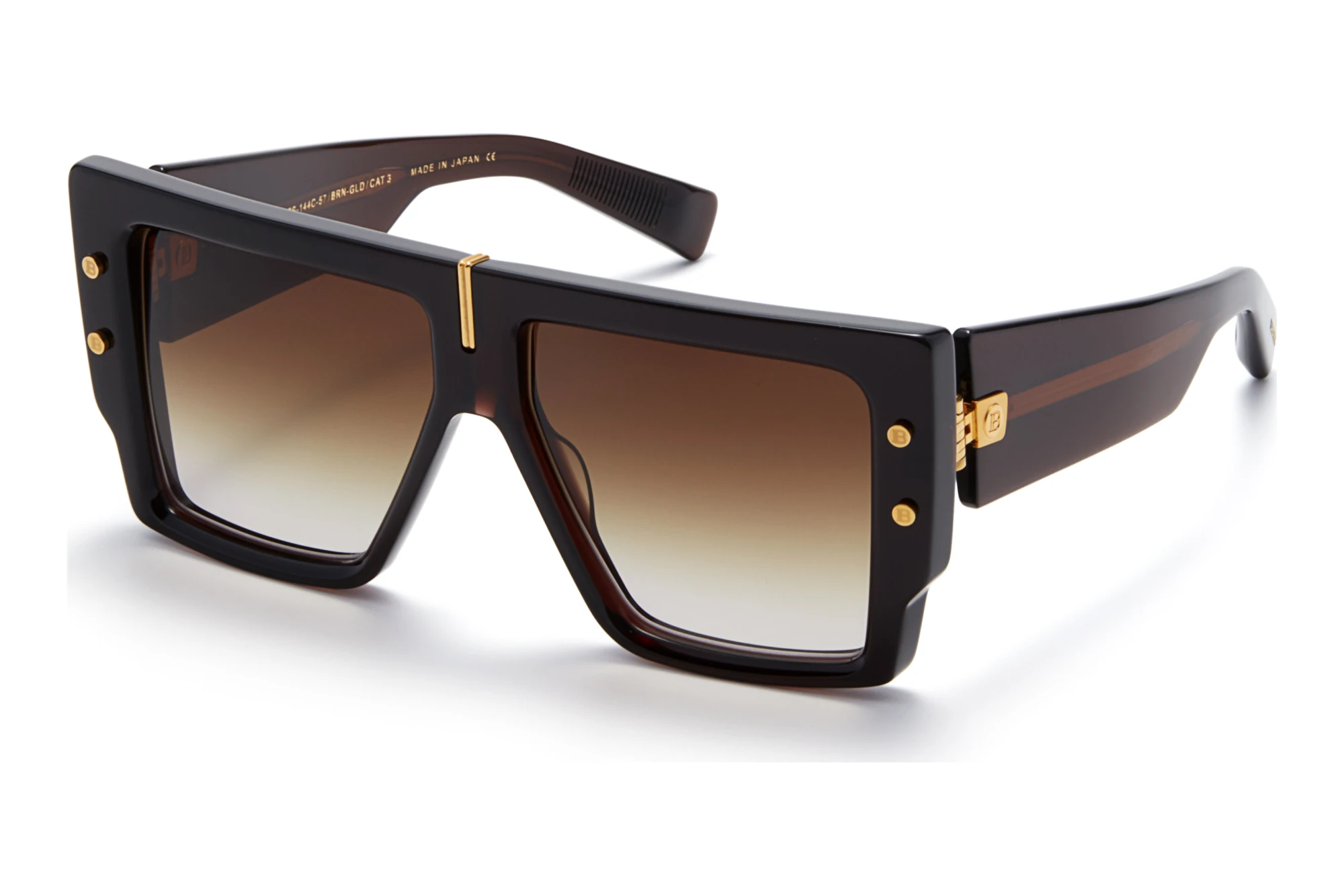 Balmain Paris BPS-144 C Dark Brown to Clear - ARCrystal Chocolate Brown - Yellow Gold w Balmain Paris BPS-144 C Dark Brown to Clear - ARCrystal Chocolate Brown - Yellow Gold w