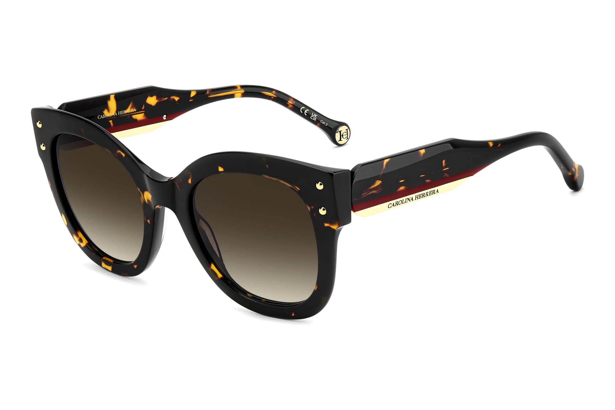 Carolina Herrera HER 0410/S 086/HA BROWN SHADEDHAVANA Carolina Herrera HER 0410/S 086/HA BROWN SHADEDHAVANA