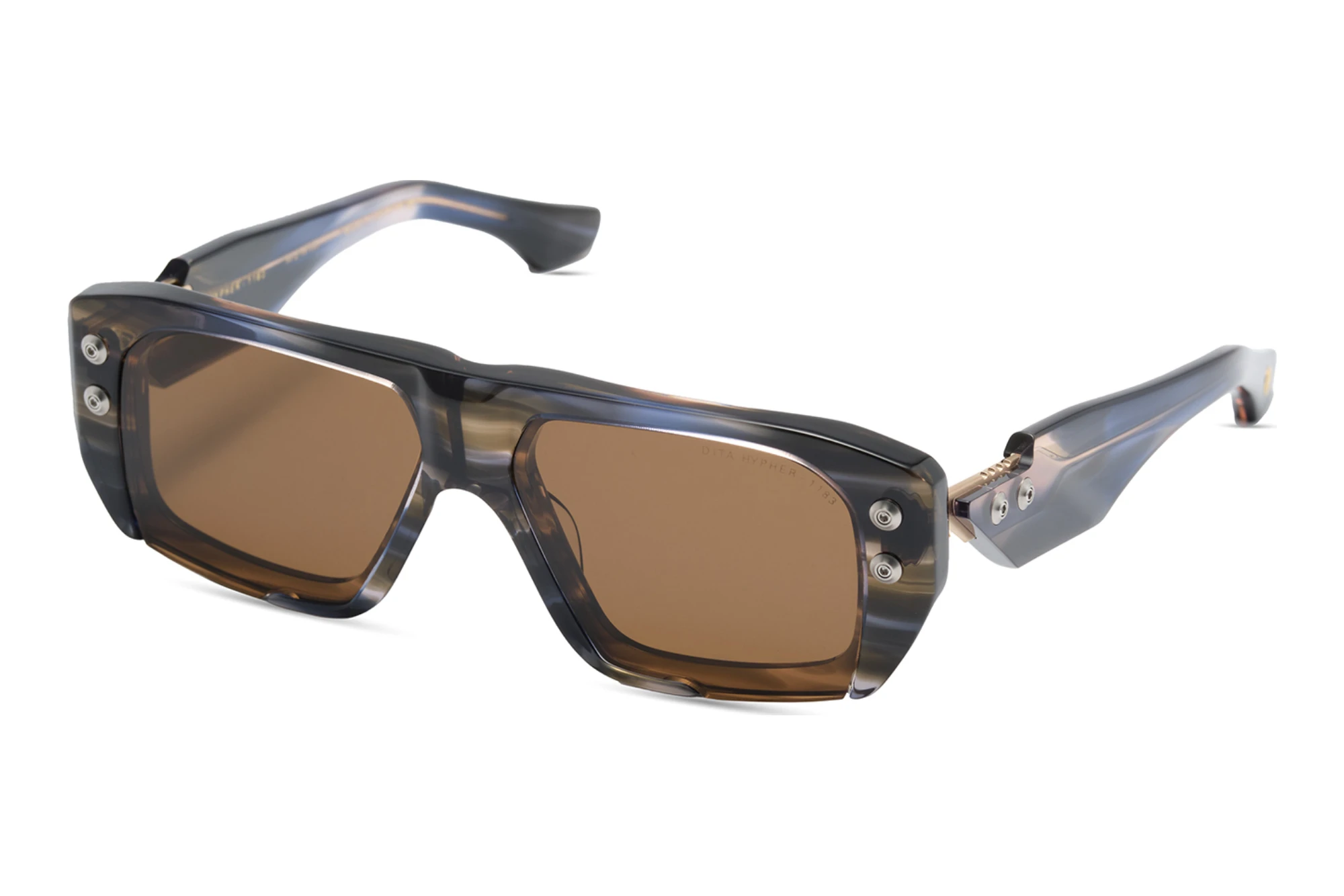 DITA DTS-466 03A BROWNCOSMIC SWIRL - BRUSHED WHITE GOLD DITA DTS-466 03A BROWNCOSMIC SWIRL - BRUSHED WHITE GOLD