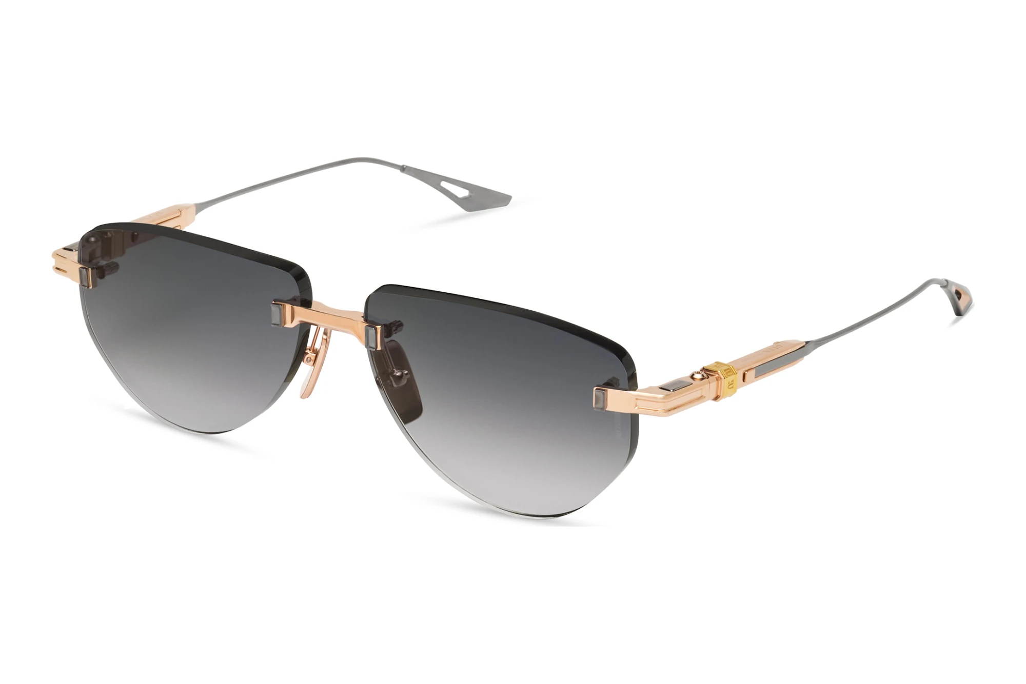 DITA-EPILUXURY DES-023 03A DARK GREY TO CLEAR GRADIENT - RED ARROSE GOLD - BLACK PALLADIUM DITA-EPILUXURY DES-023 03A DARK GREY TO CLEAR GRADIENT - RED ARROSE GOLD - BLACK PALLADIUM