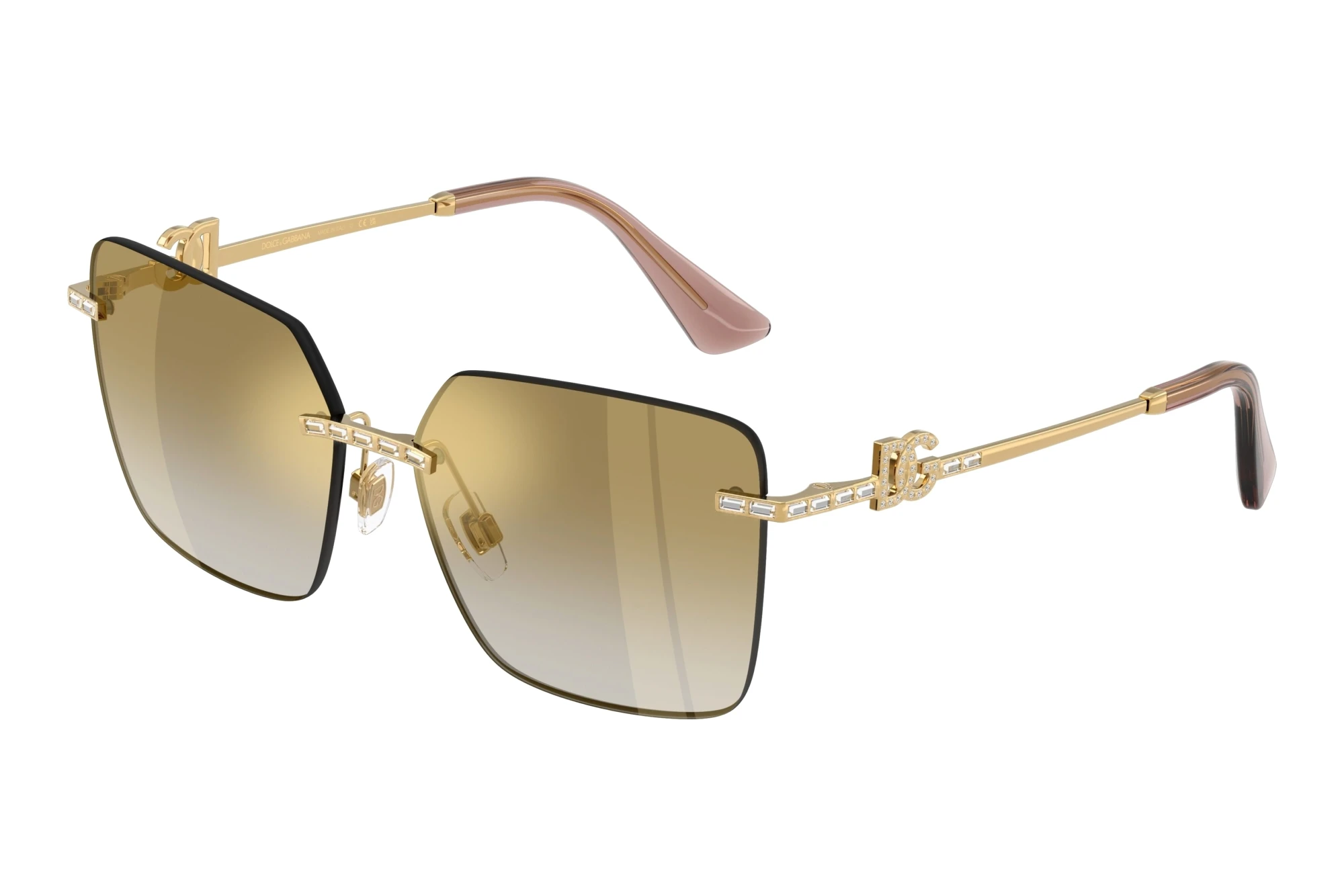 Dolce & Gabbana DG2332B 02/6E Gradient Light Brown Mirror GoldGold Dolce & Gabbana DG2332B 02/6E Gradient Light Brown Mirror GoldGold