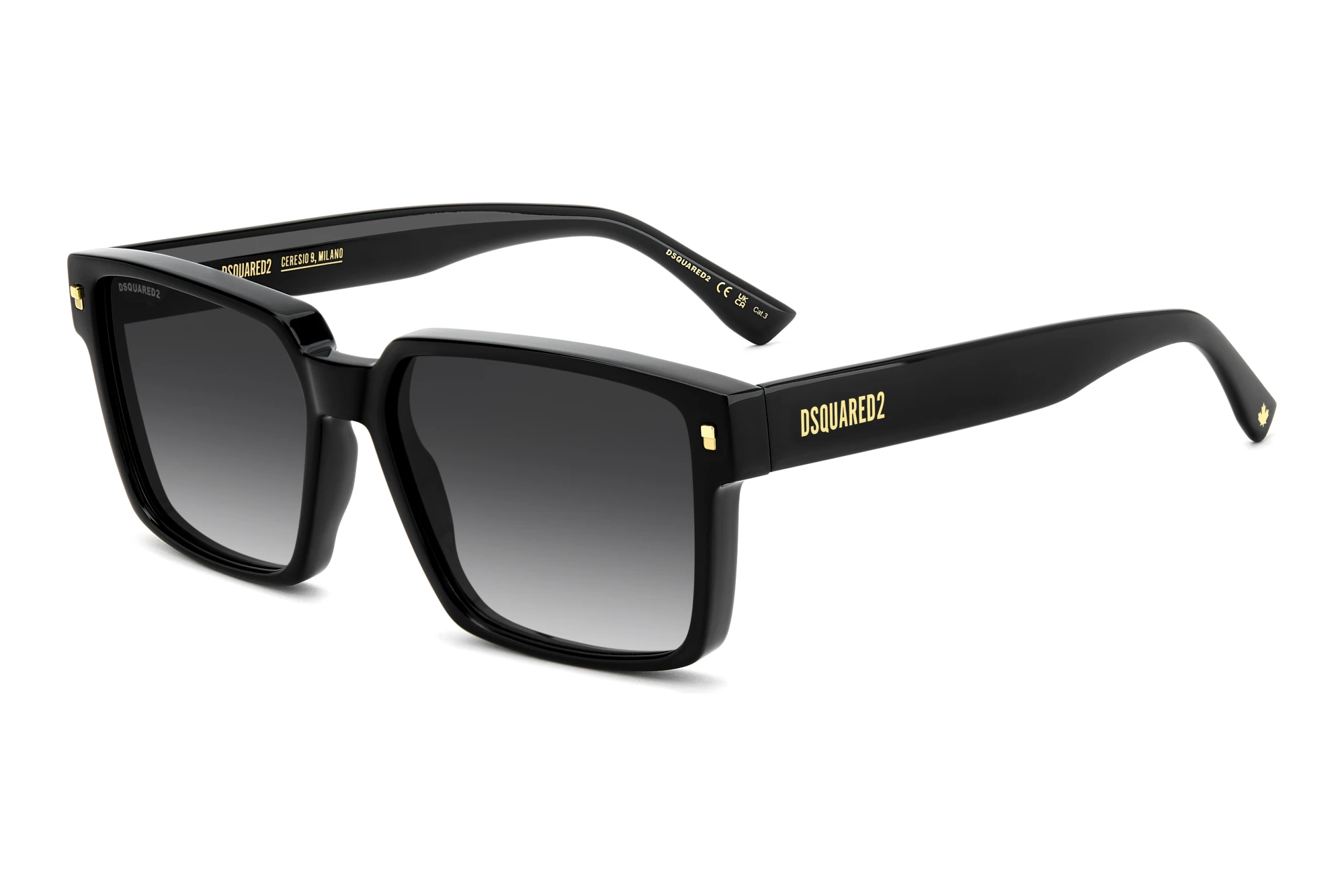 Dsquared2 D2 0202/G/S 807/9O DARK GREY SHADEDBLACK Dsquared2 D2 0202/G/S 807/9O DARK GREY SHADEDBLACK