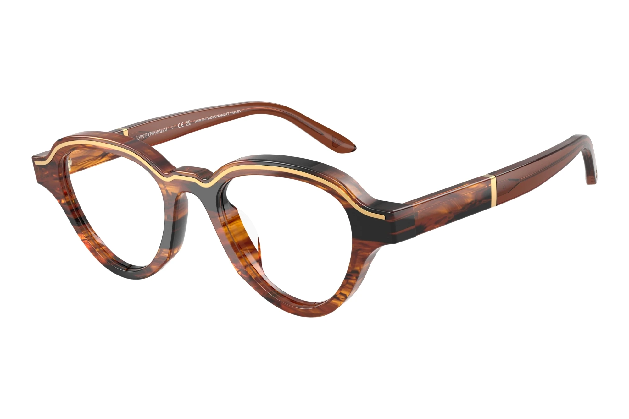 Emporio Armani EA4264U 63391W ClearStriped Dark Brown Emporio Armani EA4264U 63391W ClearStriped Dark Brown