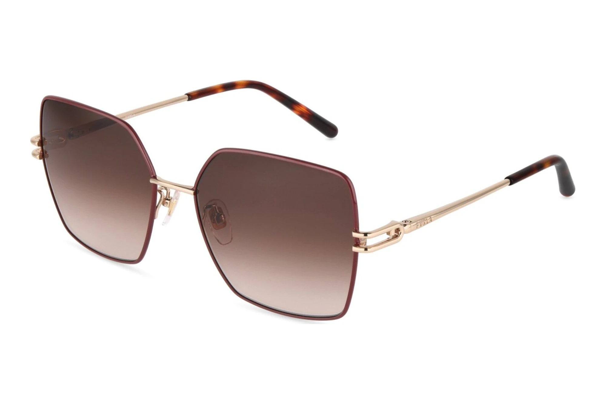Furla SFUB53 0F97 BROWN GRADIENT BROWNSHINY ROSE GOLD W/BODEAUX PARTS Furla SFUB53 0F97 BROWN GRADIENT BROWNSHINY ROSE GOLD W/BODEAUX PARTS
