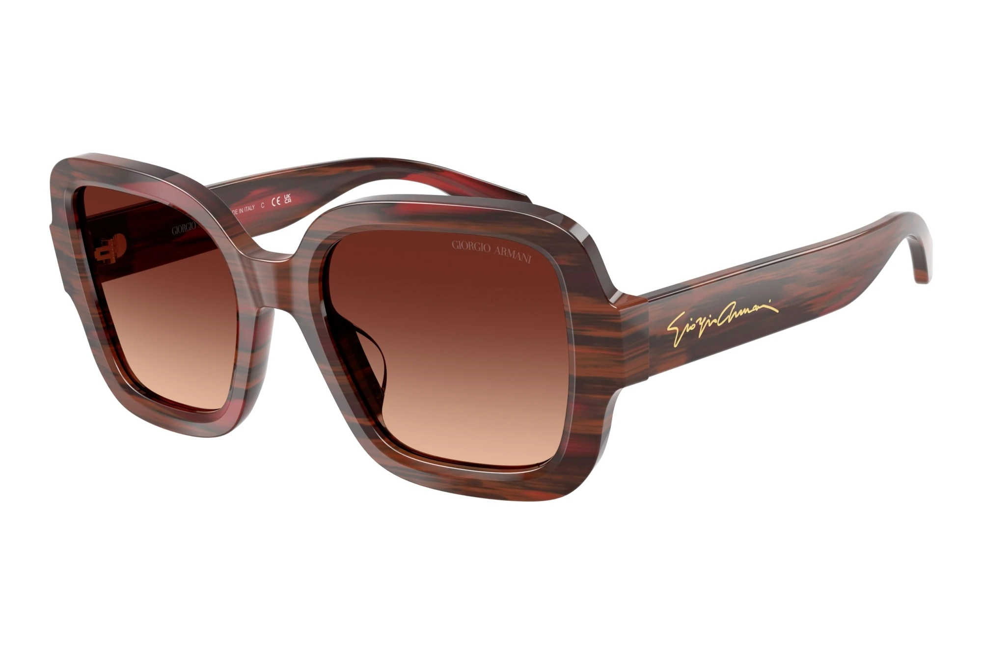 Giorgio Armani AR8268U 647913 Gradient BrownStriped Burgundy Giorgio Armani AR8268U 647913 Gradient BrownStriped Burgundy