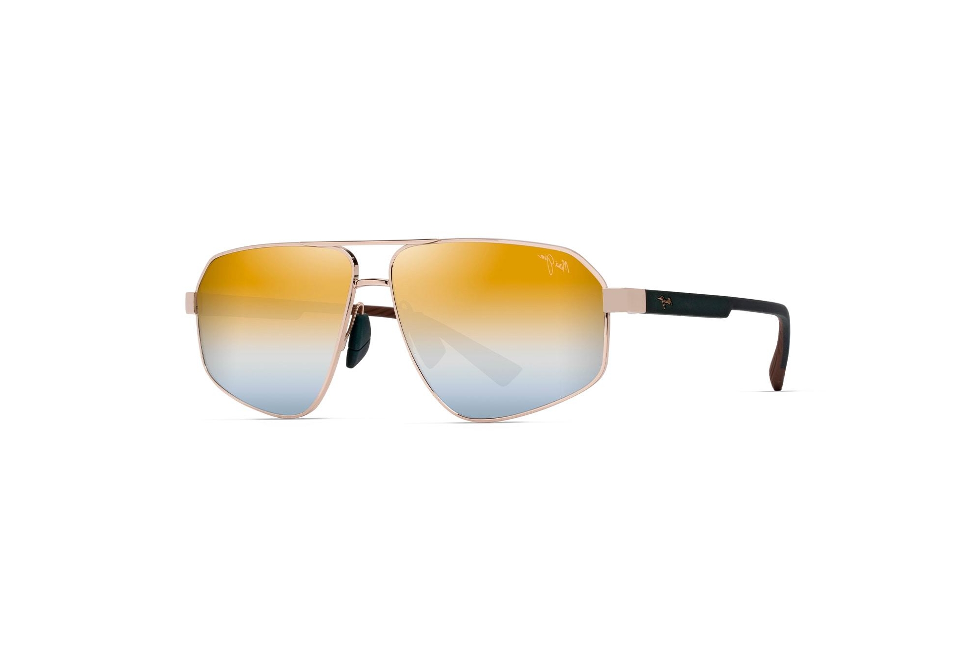 Maui Jim Keawawa DGS620-16 Dual Mirror Gold to SilverShiny Gold w/Green Maui Jim Keawawa DGS620-16 Dual Mirror Gold to SilverShiny Gold w/Green