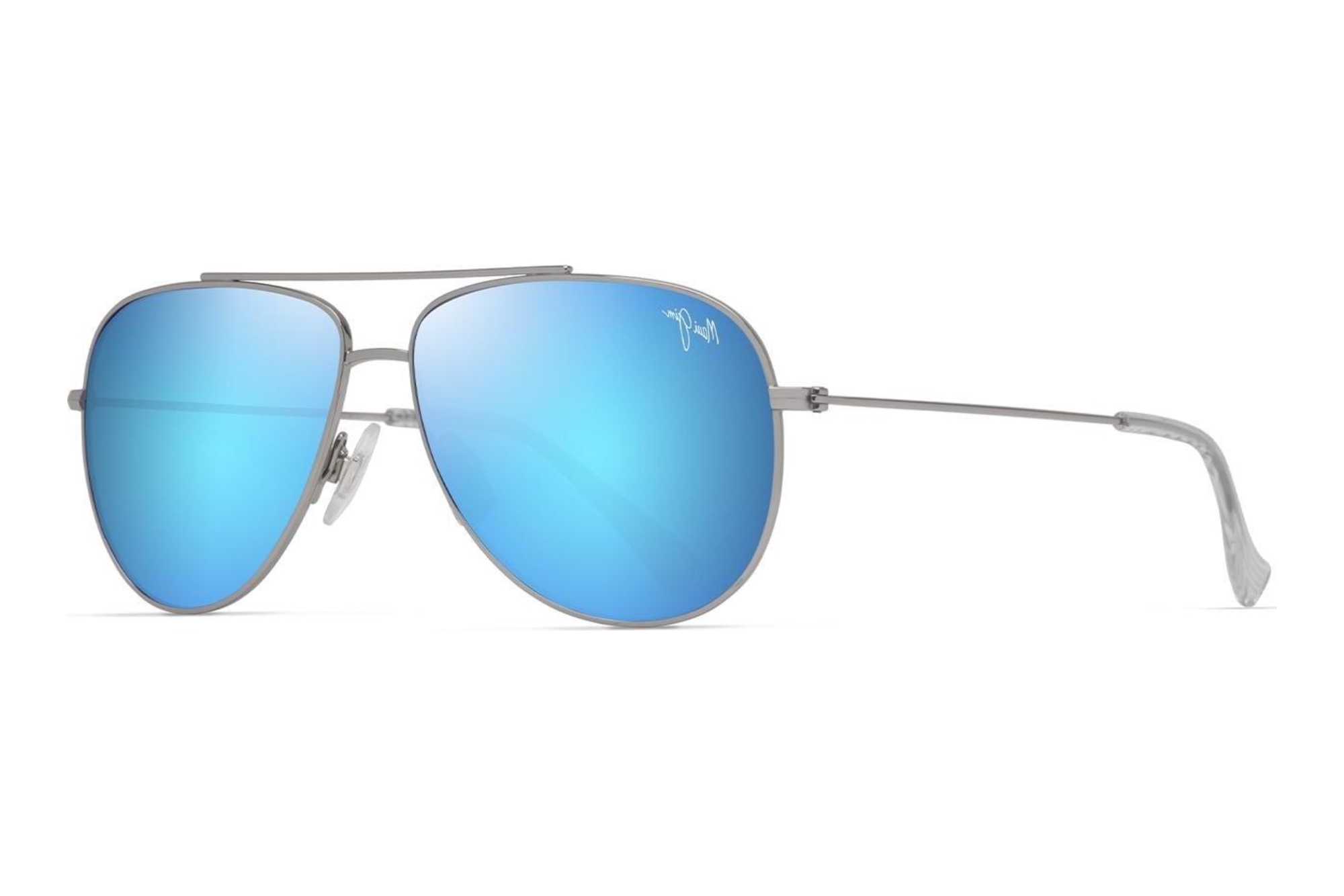 Maui Jim MJ0589S 002 Blue HawaiiShiny Silver w/Crystal Maui Jim MJ0589S 002 Blue HawaiiShiny Silver w/Crystal