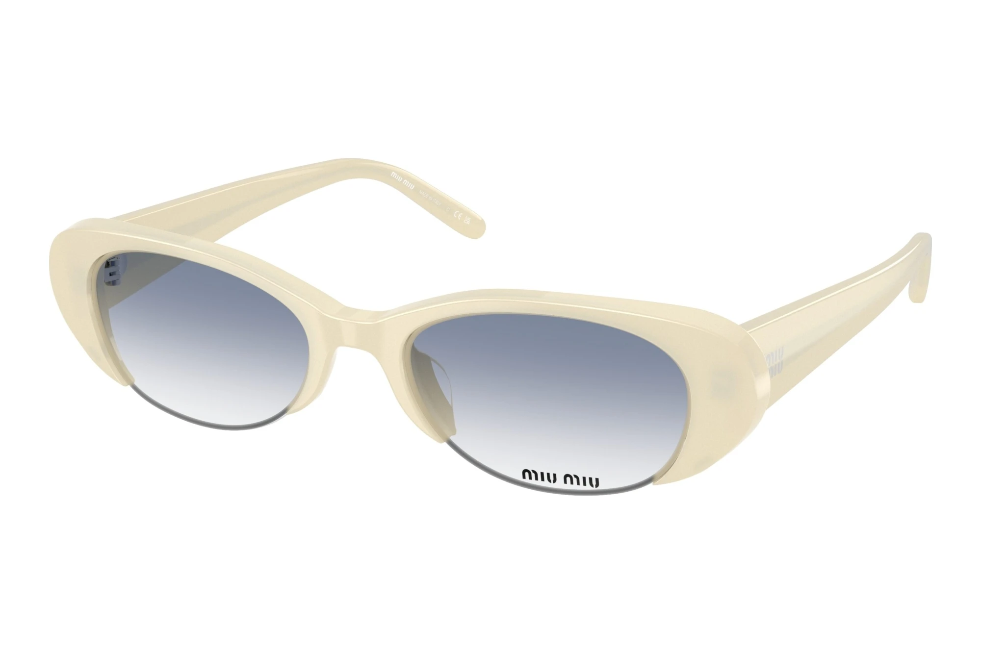 Miu Miu MU C05SU 22Q80O Clear Gradient Light BlueOpal White Miu Miu MU C05SU 22Q80O Clear Gradient Light BlueOpal White