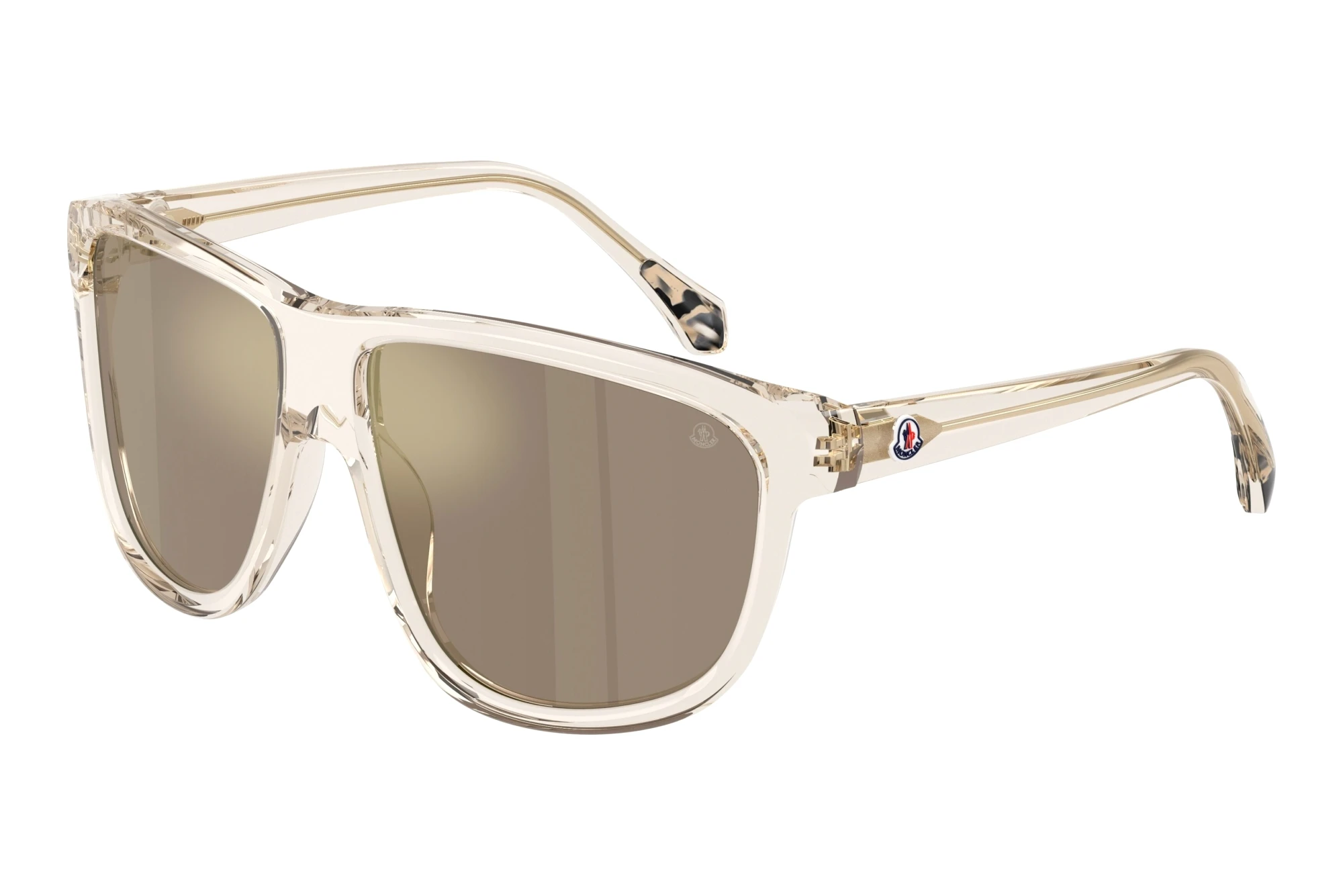 Moncler ME6032U 30032C Light Brown Mirror GoldShiny Transparent Off White Moncler ME6032U 30032C Light Brown Mirror GoldShiny Transparent Off White
