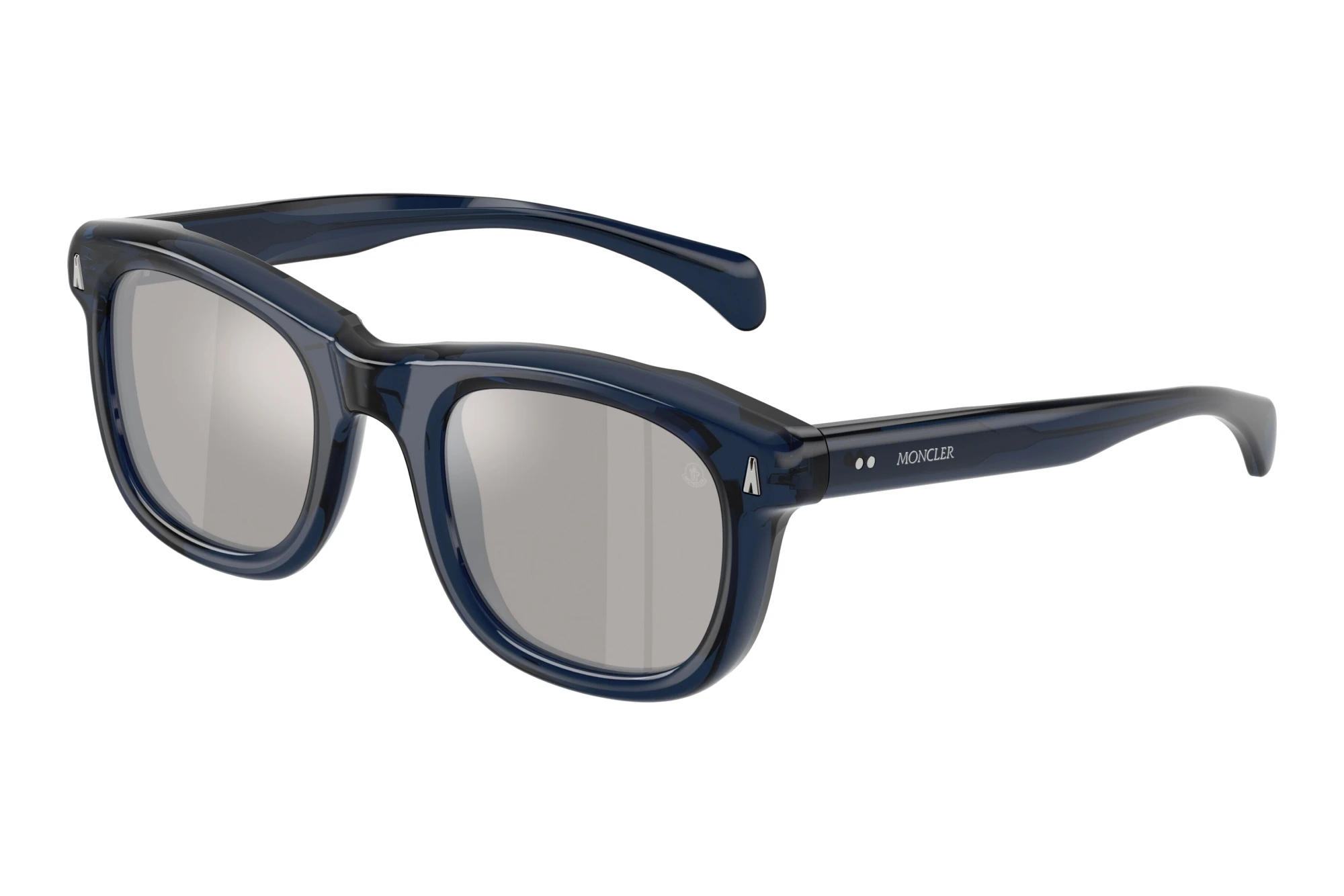 Moncler ME6034 30206G Mirror SilverShiny Transparent Dark Blue Moncler ME6034 30206G Mirror SilverShiny Transparent Dark Blue