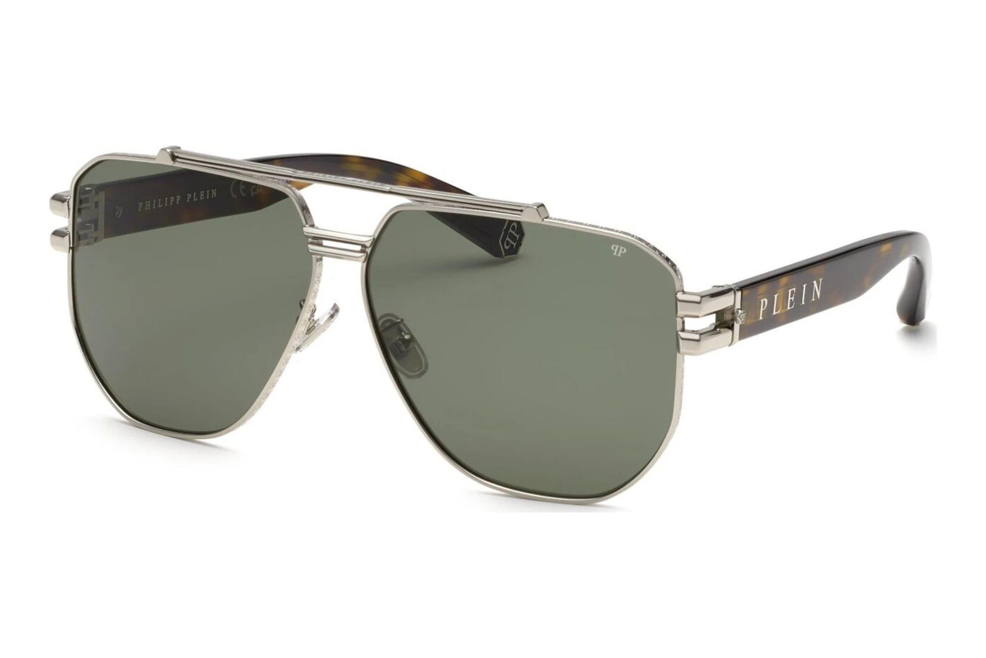 Philipp Plein SPP185 0K07 GREENSHINY PALLADIUM W/SEMI MATT BLACK PARTS Philipp Plein SPP185 0K07 GREENSHINY PALLADIUM W/SEMI MATT BLACK PARTS