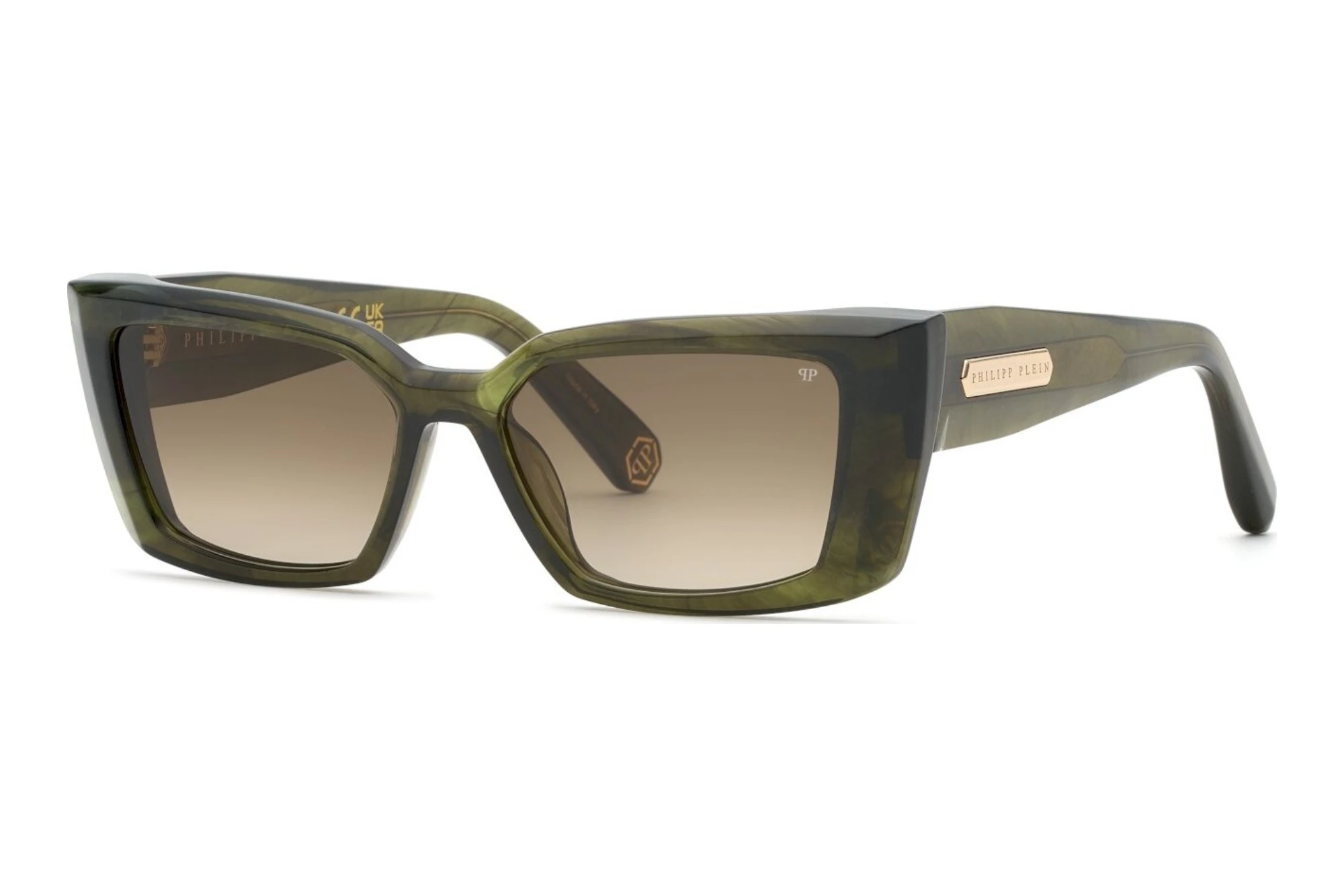 Philipp Plein SPP215M 0VAD BROWN GRADIENT BROWNSHINY GREEN/BLACK MELANGE Philipp Plein SPP215M 0VAD BROWN GRADIENT BROWNSHINY GREEN/BLACK MELANGE