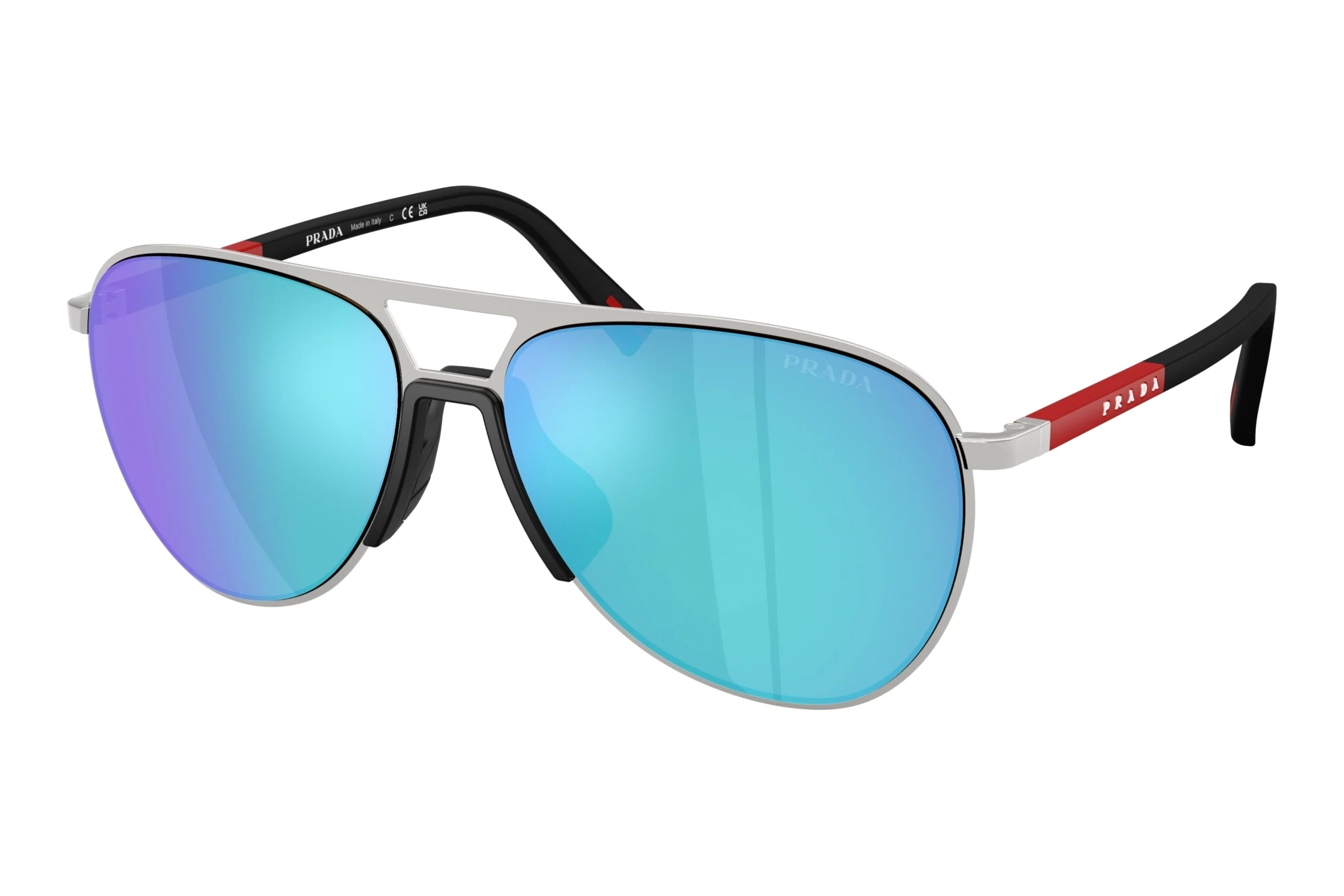 Prada Linea Rossa PS 53ZS 1BC08R Light Green Mirror BlueSilver Prada Linea Rossa PS 53ZS 1BC08R Light Green Mirror BlueSilver