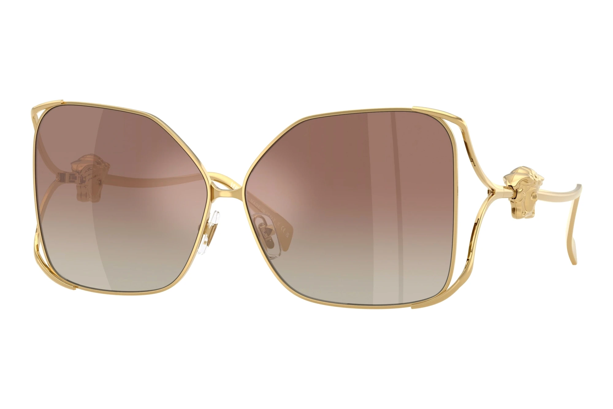 Versace VE2288 1002B8 Gradient Brown Mirror SilverGold Versace VE2288 1002B8 Gradient Brown Mirror SilverGold