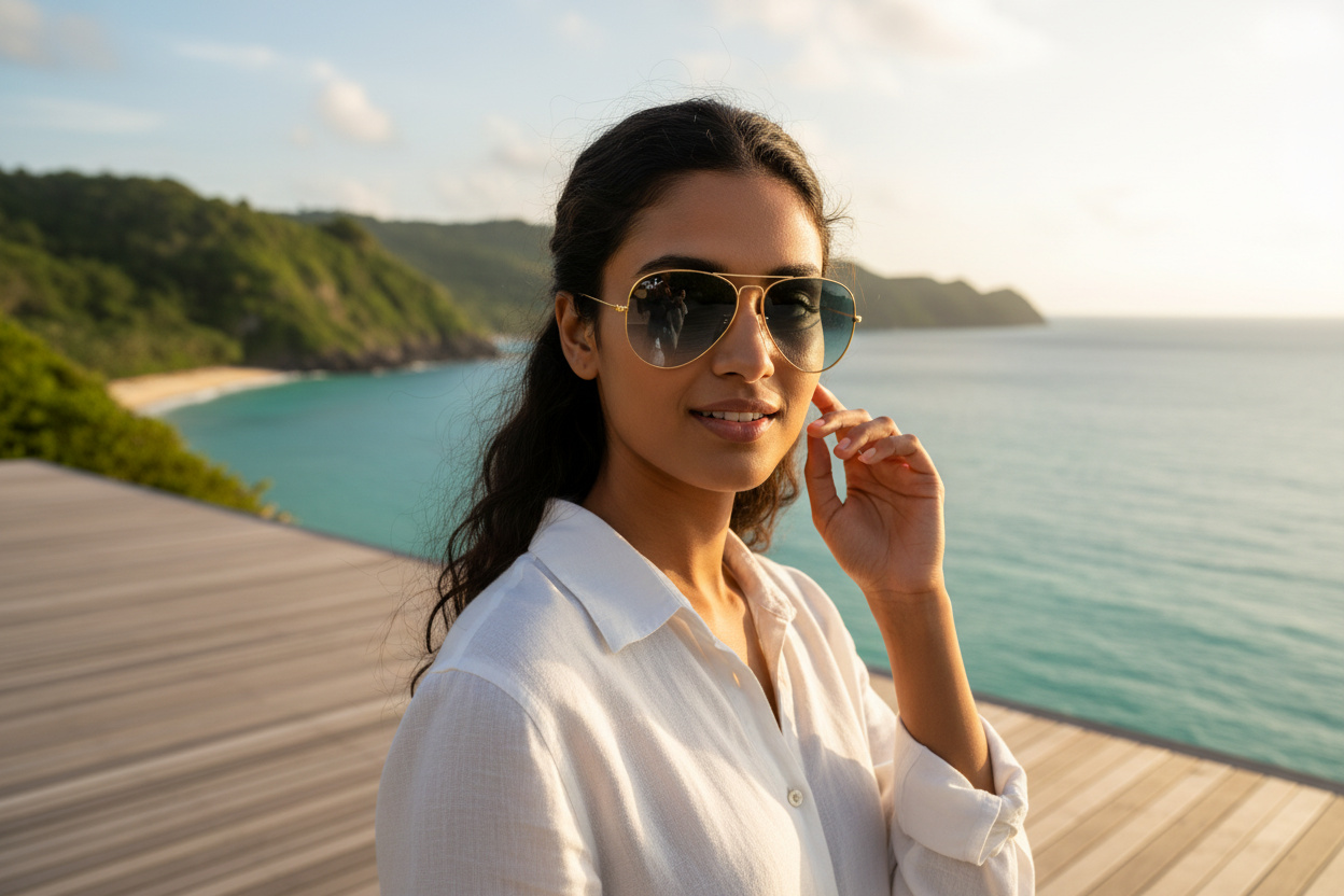 Forfra Ray-Ban AVIATOR LARGE METAL (RB3025 - 001/3M)