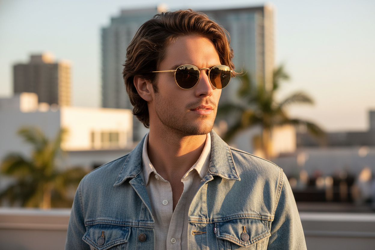 Forfra Ray-Ban ROUND METAL (RB3447 - 001/G5)