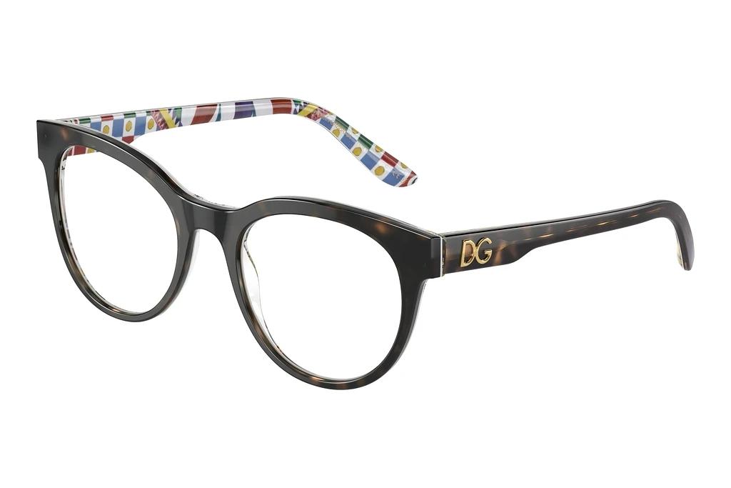 Dolce & Gabbana   DG3334 3217 Havana On White Barrow