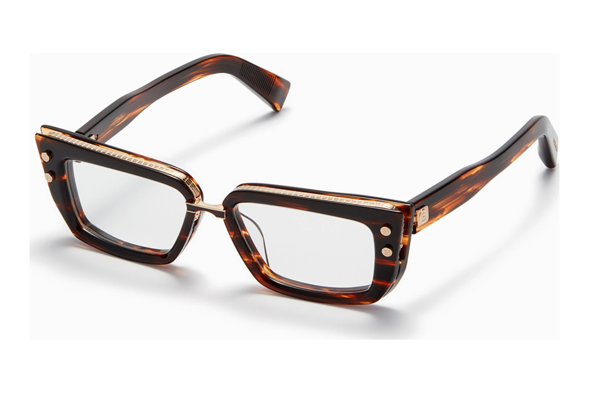 Balmain Paris   BPX-134 B-AF Brown Swirl - White Gold