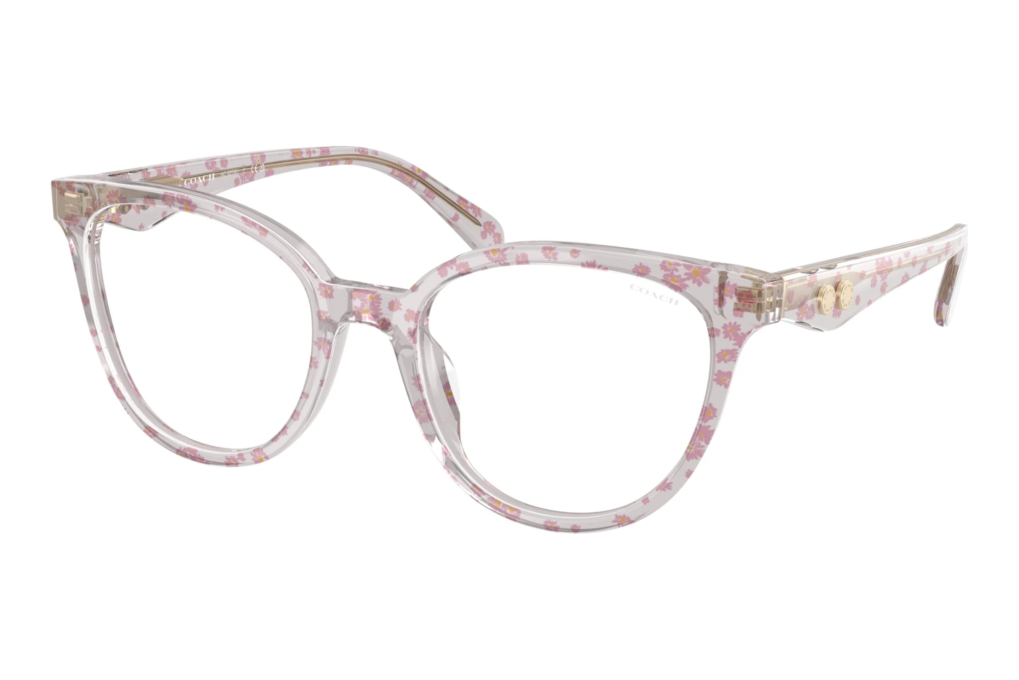 Coach   HC6259U 5953SB Transparent Pink Floral Print