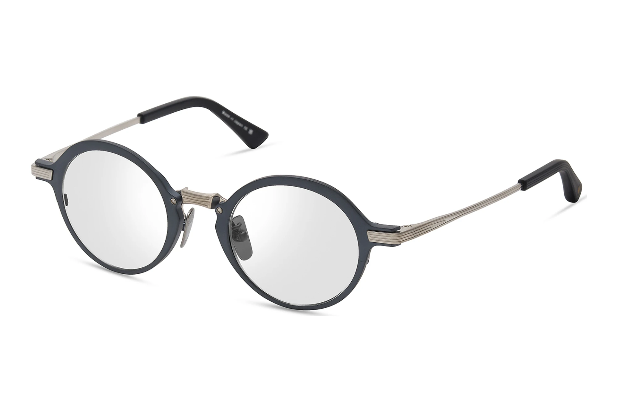 DITA   DTX-185 04A MATTE DARK NAVY - BRUSHED SILVER