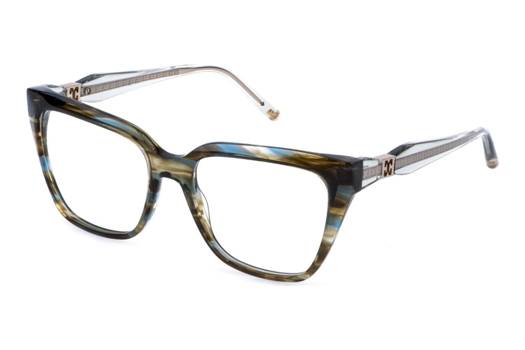 Escada   VESF87 06U8 STRIPED SHINY BROWN/GREEN