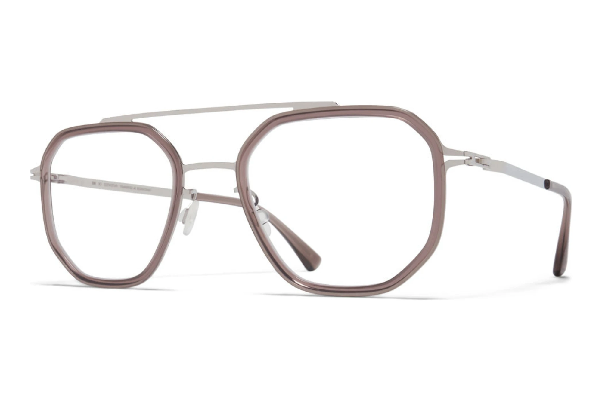 MYKITA   SATU RX 386 A104-Shiny Silver/Maroon