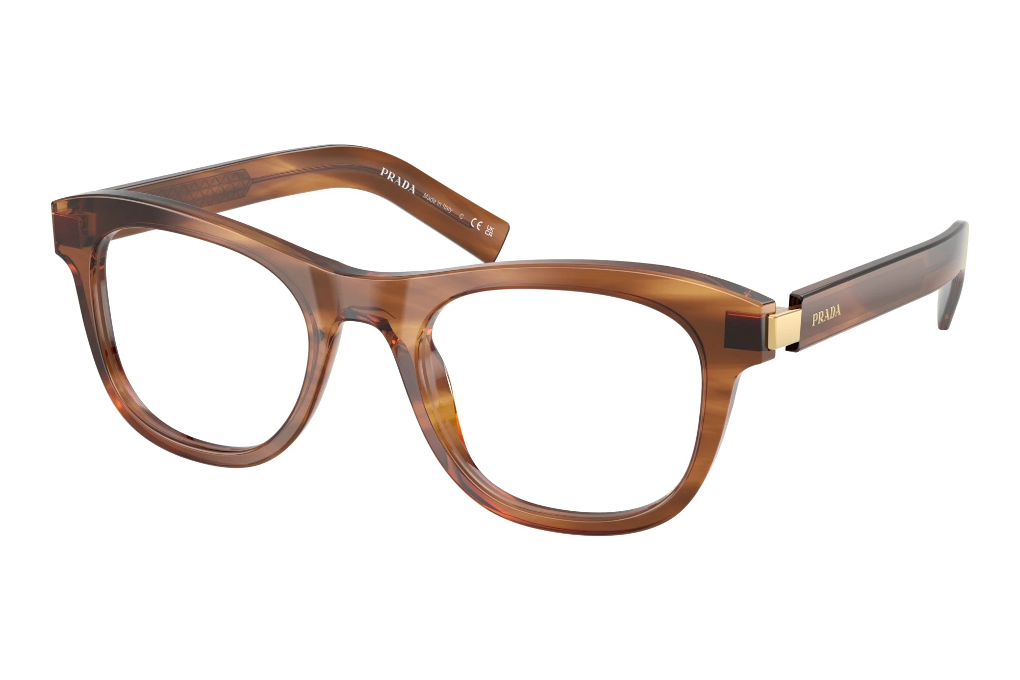 Prada   PR D17V 25O1O1 Striped Rosewood