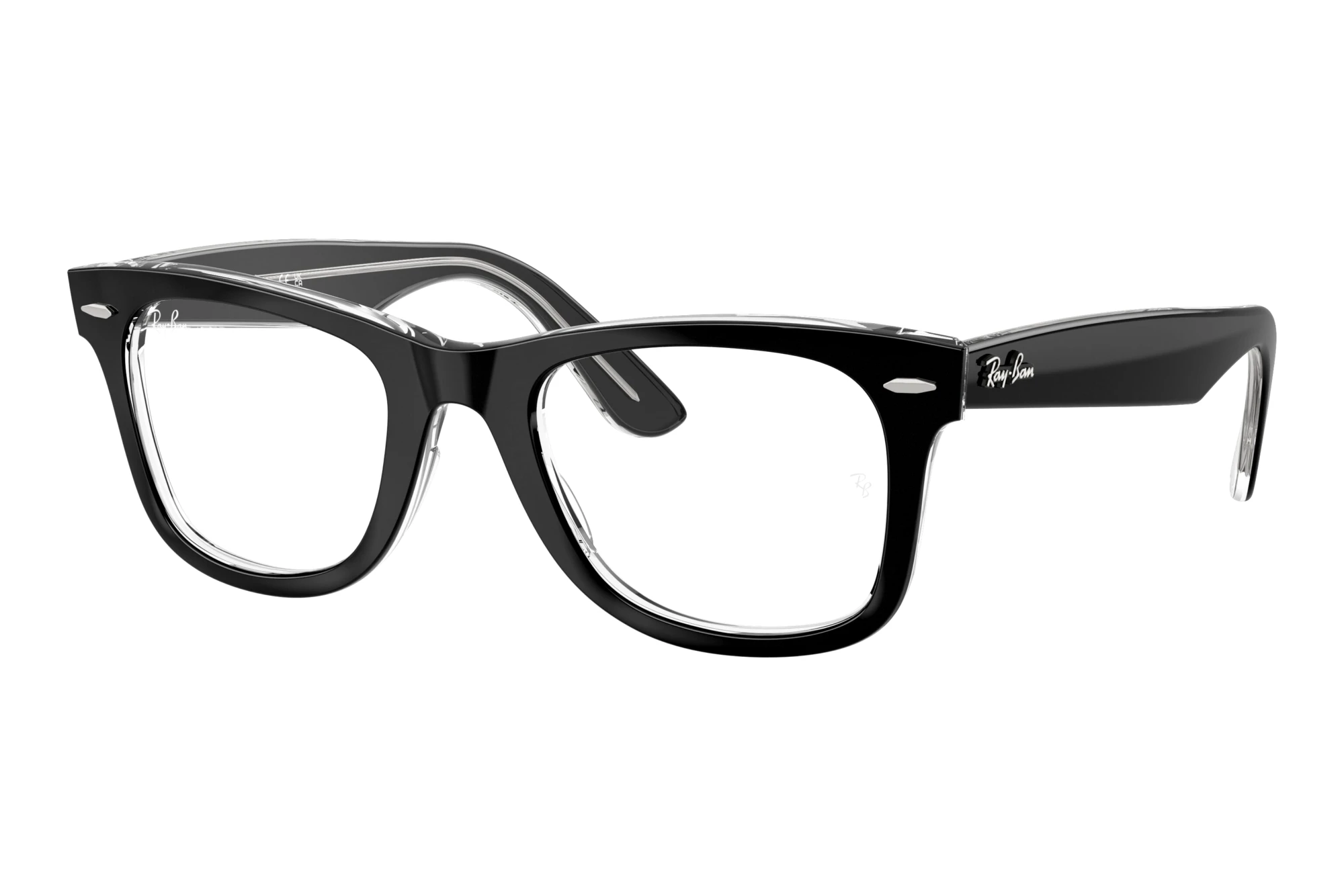 Ray-Ban   RX4340V 2034 Black On Transparent