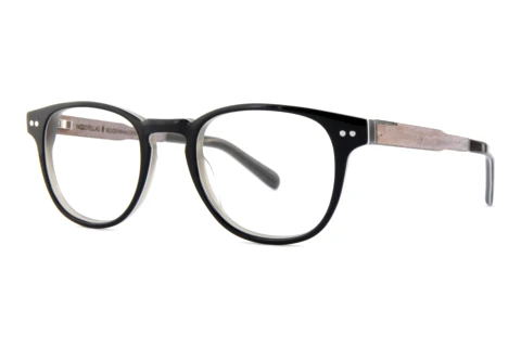 Designer briller Wood Fellas Bogenhausen Premium (10936 chalk oak/black white)