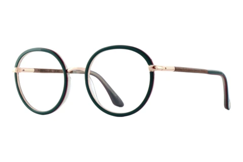 Designer briller Wood Fellas OSTRO (11130 macassar/green/rose gold)