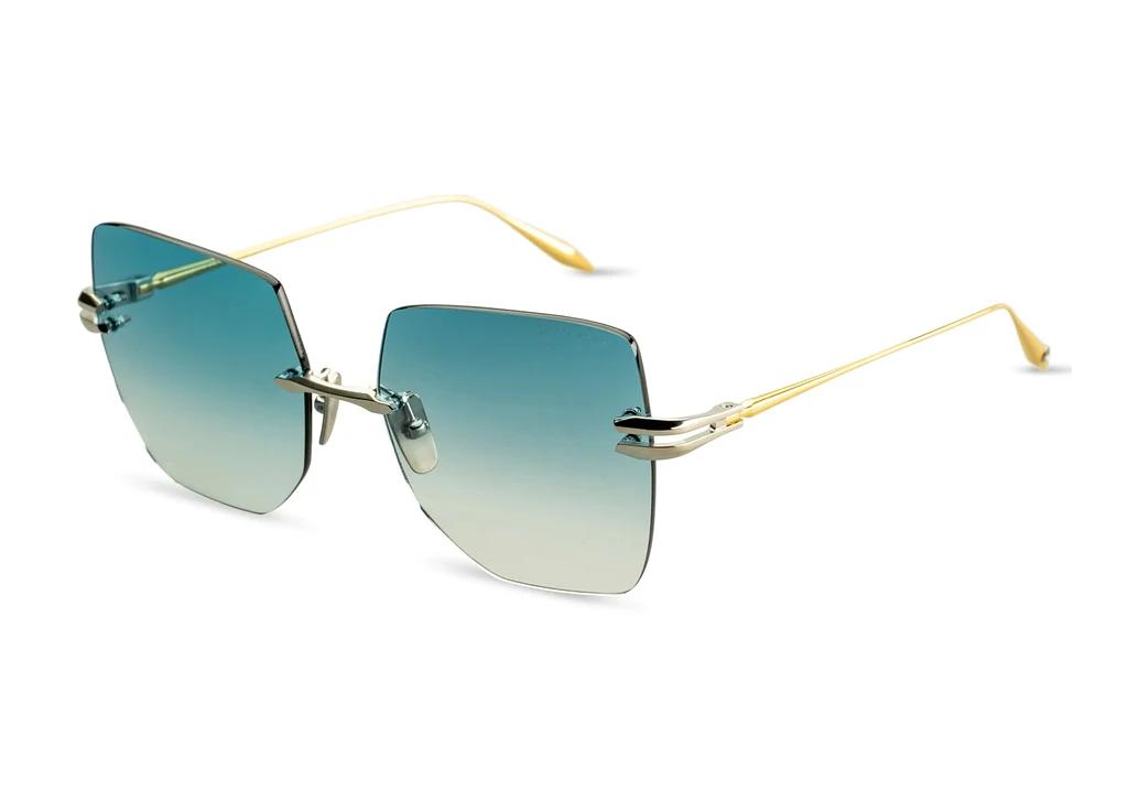 DITA   DTS-155 03A DARK TURQUOISE TO CLEAR GRADIENTSILVER - WHITE GOLD