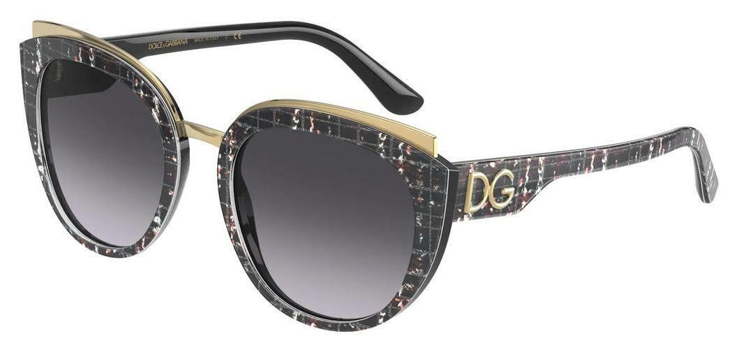 Dolce & Gabbana   DG4383 32868G LIGHT GREY GRADIENT BLACKPRINT BLACK TWEED