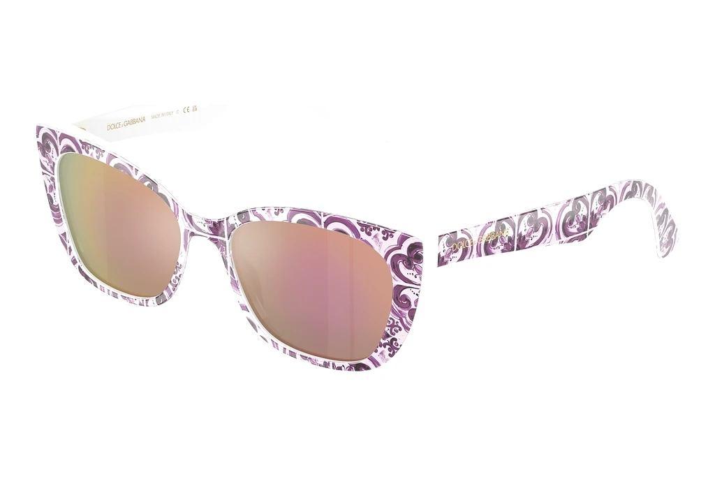 Dolce & Gabbana   DX4427 34595R Dark Grey Mirror PinkViolet Maiolica