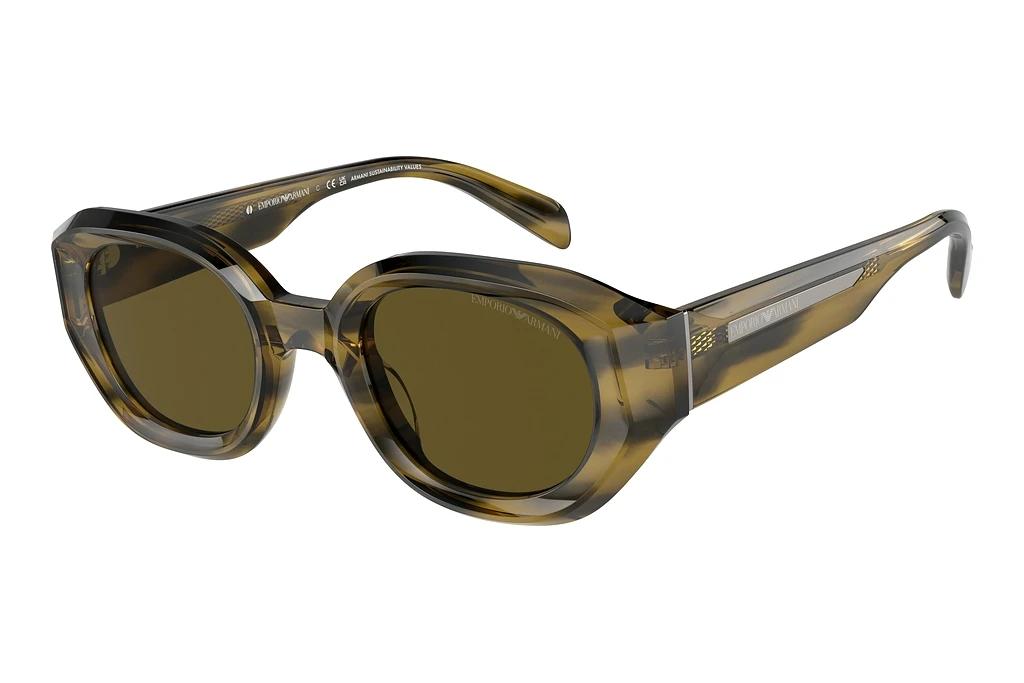 Emporio Armani   EA4230U 614873 Dark BrownShiny Striped Green