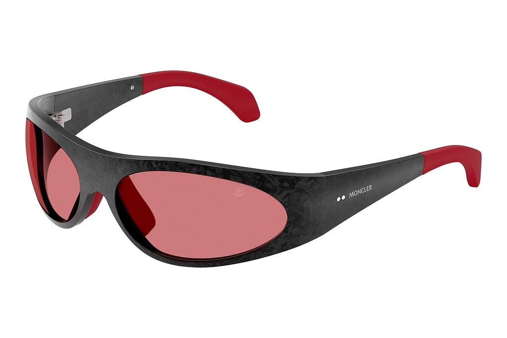 Moncler   ME7001 9002/1 Red SolidSemi Shiny Black Carbon
