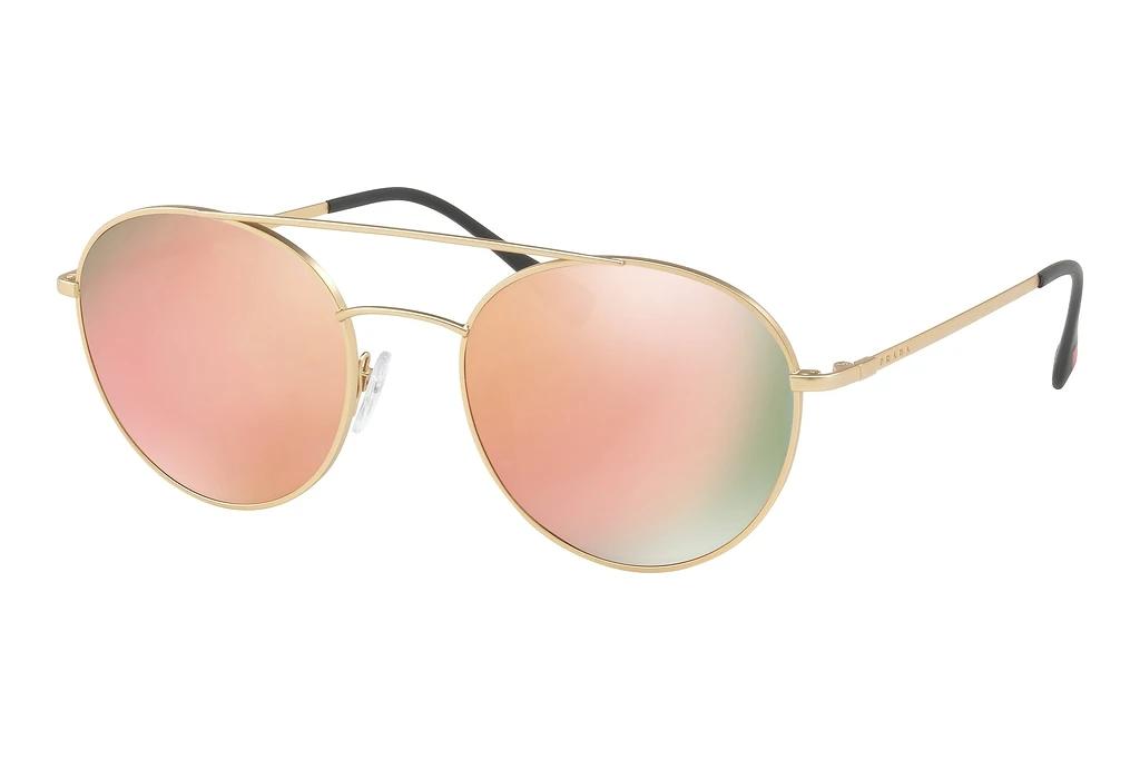 Prada Linea Rossa   PS 51SS 1BK6Q2 Light Brown Mirror PinkMatte Gold