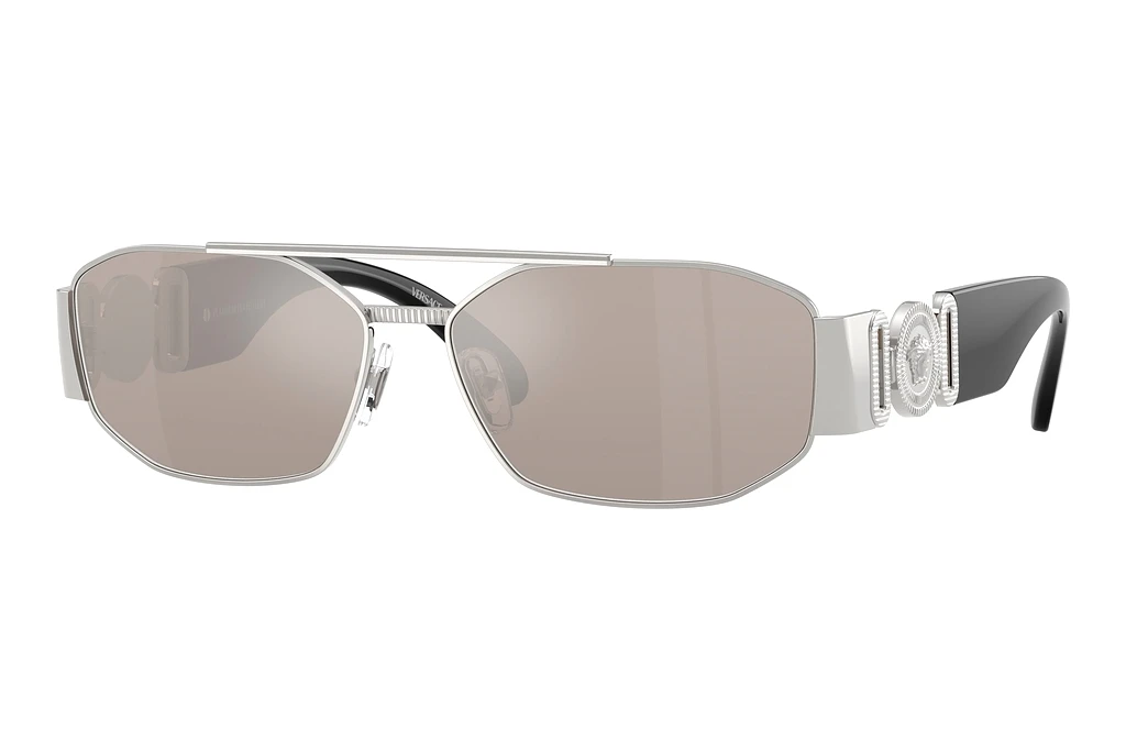 Versace   VE2287 1000AP Clear Mirror Real PlatinumSilver
