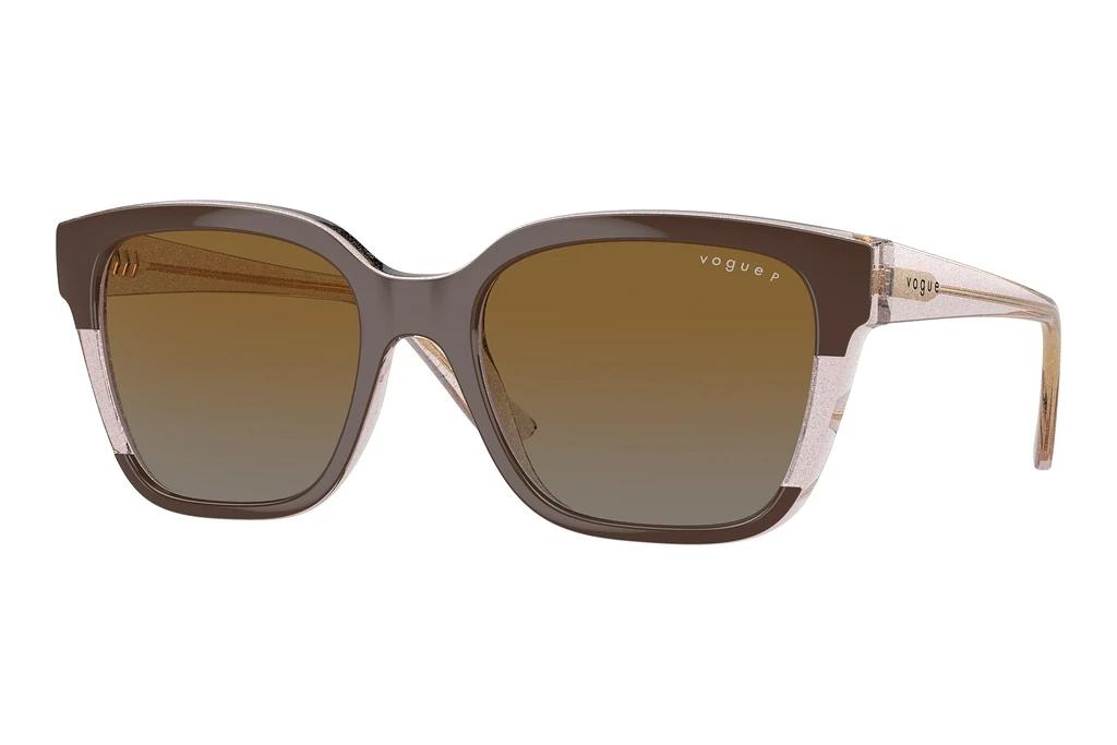 Vogue Eyewear   VO5558S 3136T5 Grey Gradient Brown PolarizedBrown/Transparent Rose Glitter