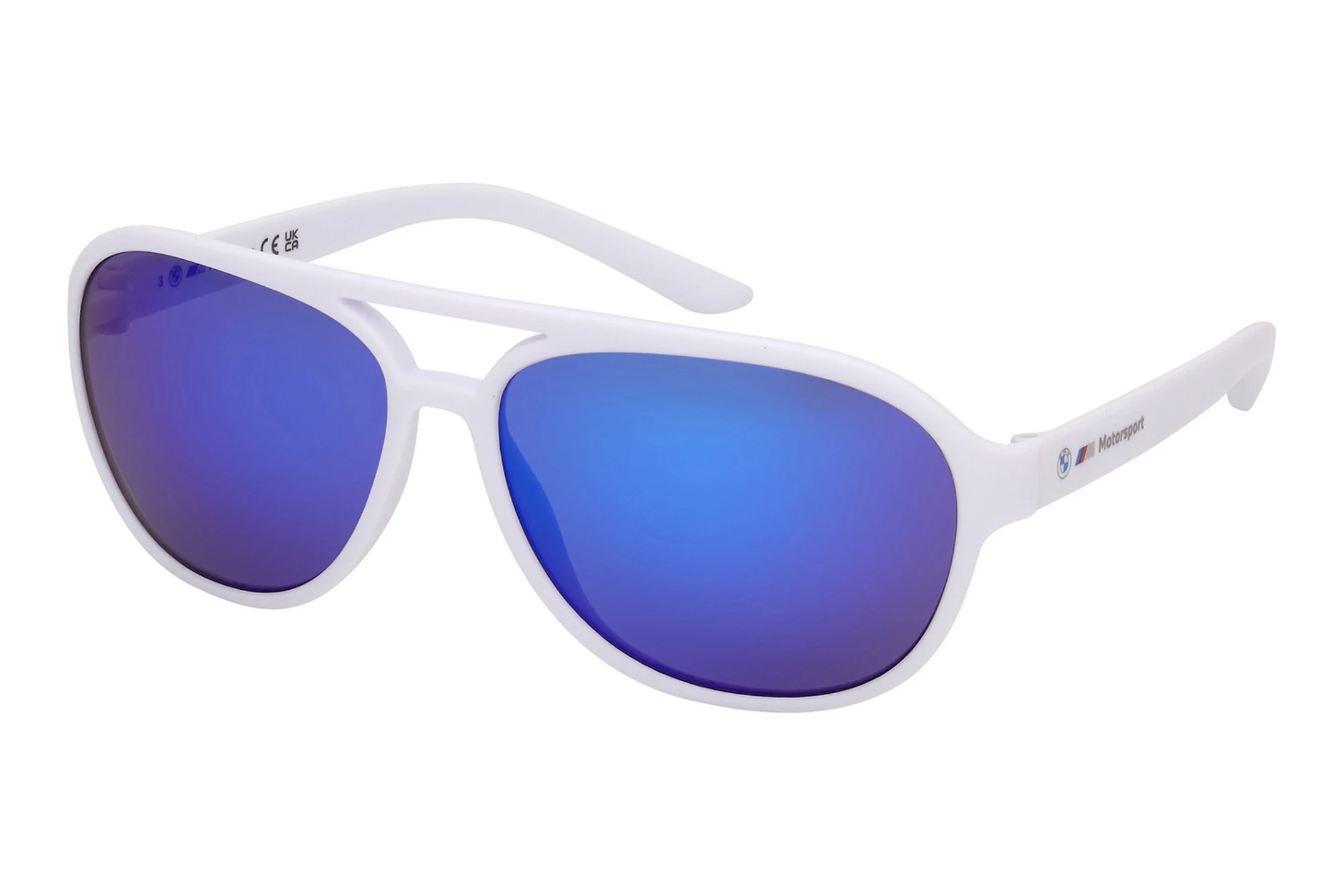 BMW Motorsport   BS0048 21X blau verspiegeltMatt Weiss