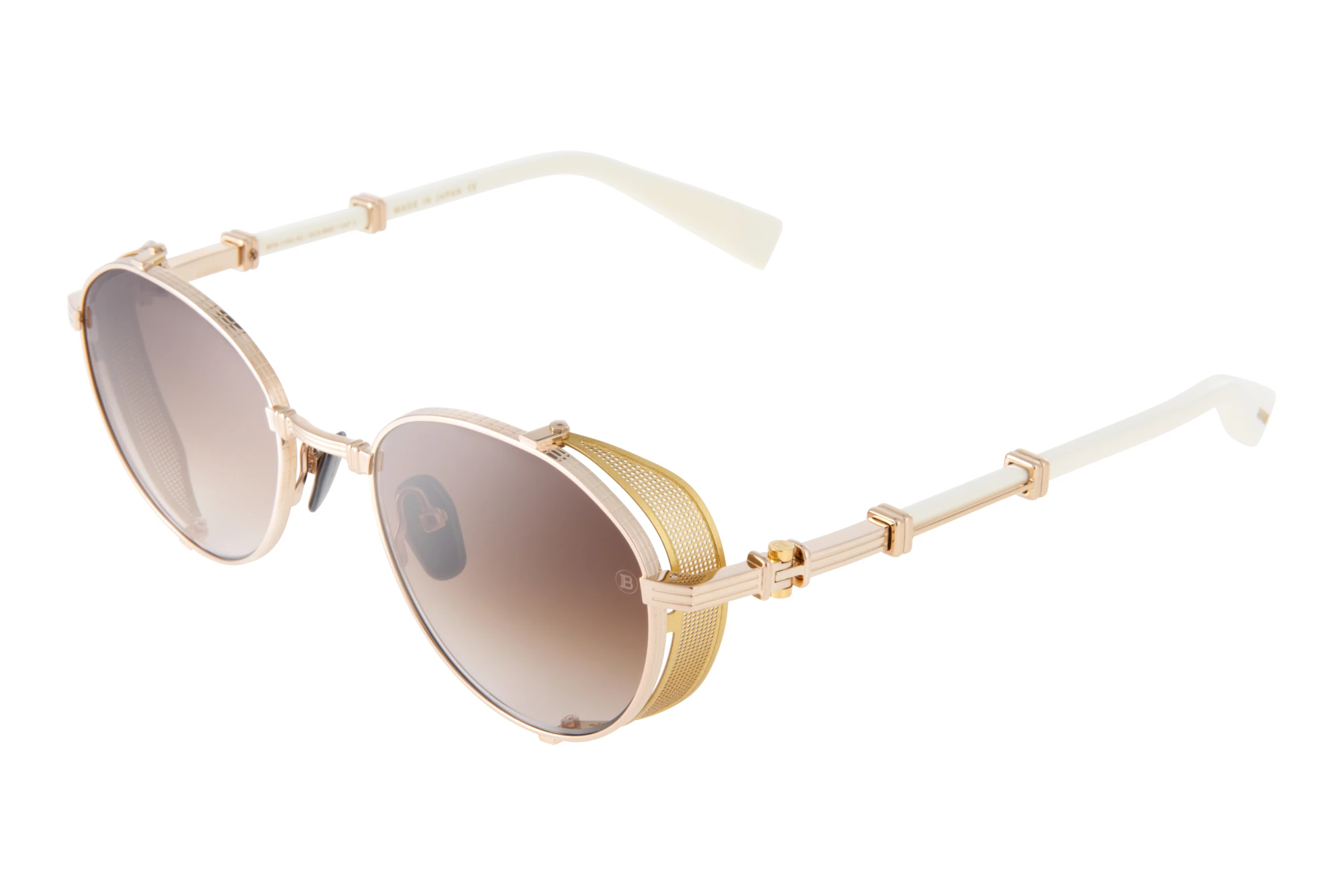 Balmain Paris   BPS-110 C Dark Brown to Clear - ARWhite Gold - Bone